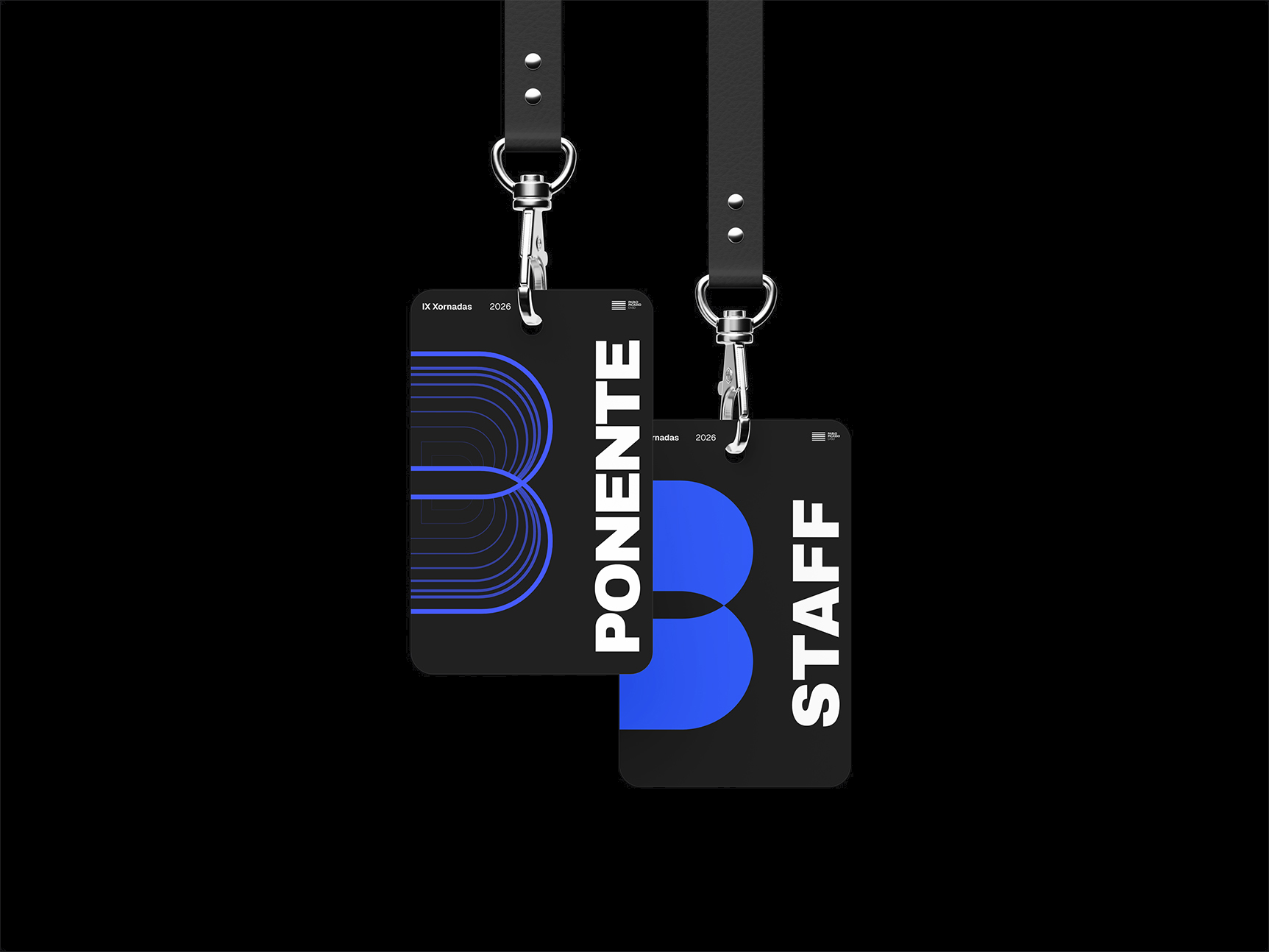 Mockup ID card Bisiona fondo negro
